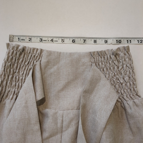 Saints & Hearts Light Weight Tiered Wide Leg Tan Pants, Size S - Picture 8 of 12